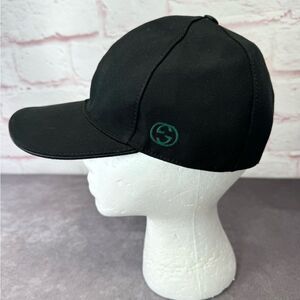 Gucci Gg Interlocking Logo Black Baseball Cap Hat